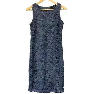 Banana Republic Womens Blue Midi Sleeveless Dress Size 2